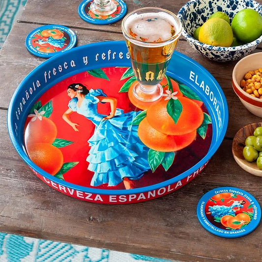 Spanish Beer Tray & Coasters