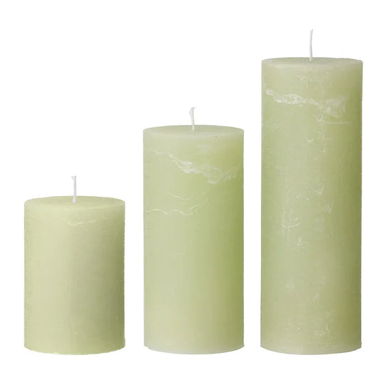 Rustic Sea Grass Pillar Candles