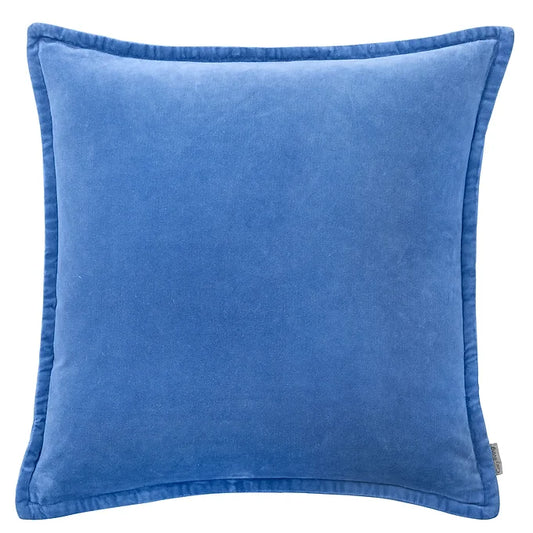 Riviera Blue Velvet Soft Cushion