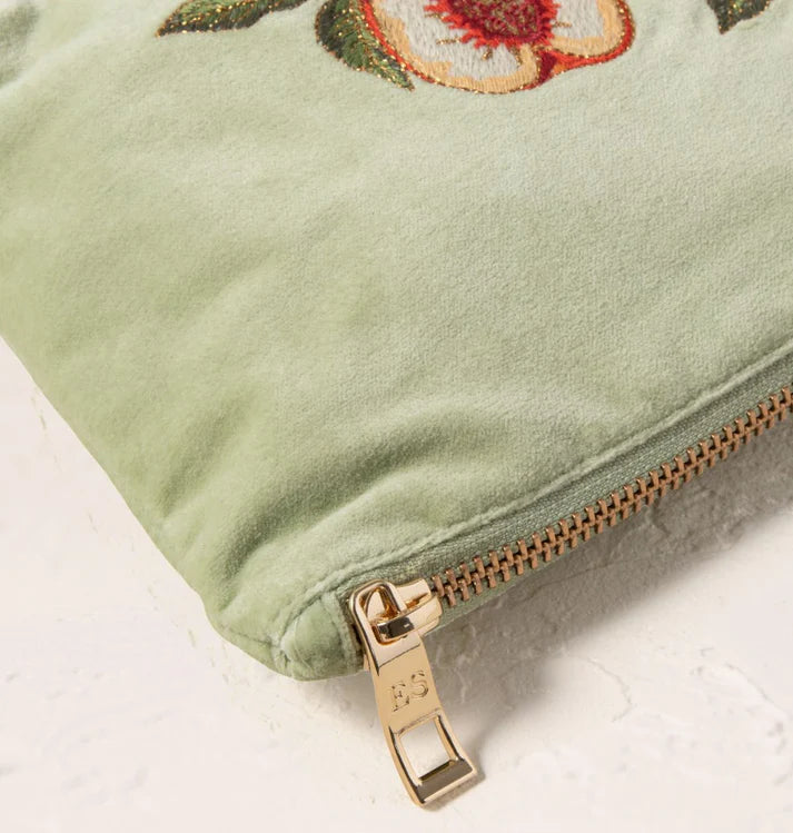 Elizabeth Scarlett Green Summer Peach Mini Pouch