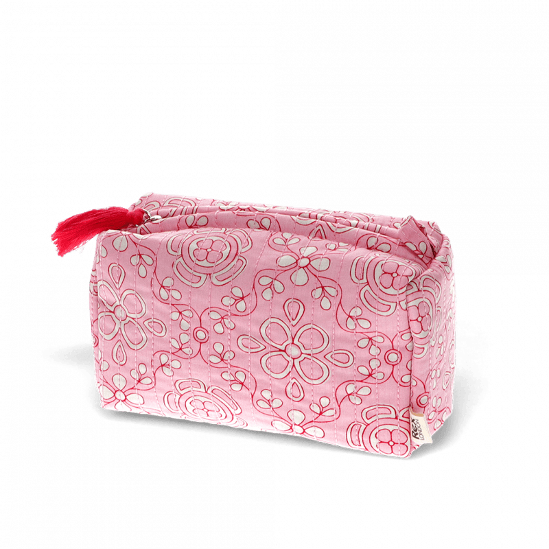 Pink Floral Bag Set