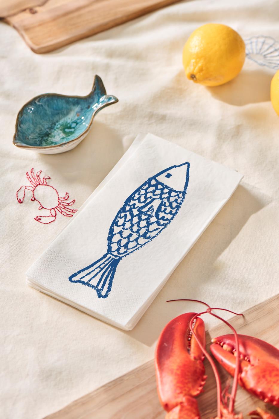 Fish Paper Napkins 16pcs