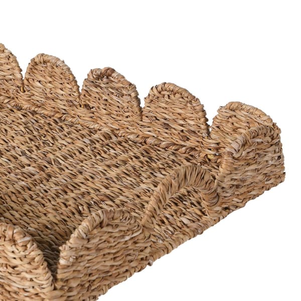 2 Scalloped Seagrass Trays