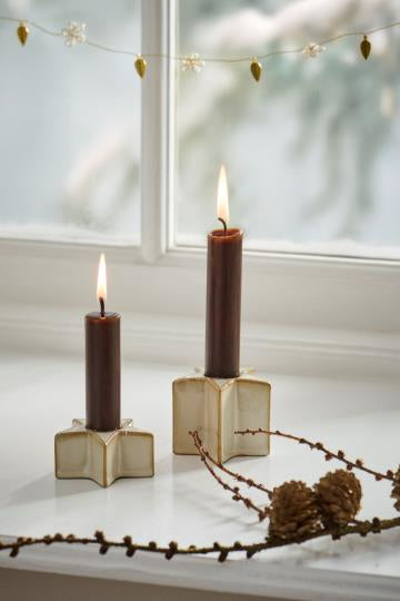 Short Dinner Candle Chocolate Brown