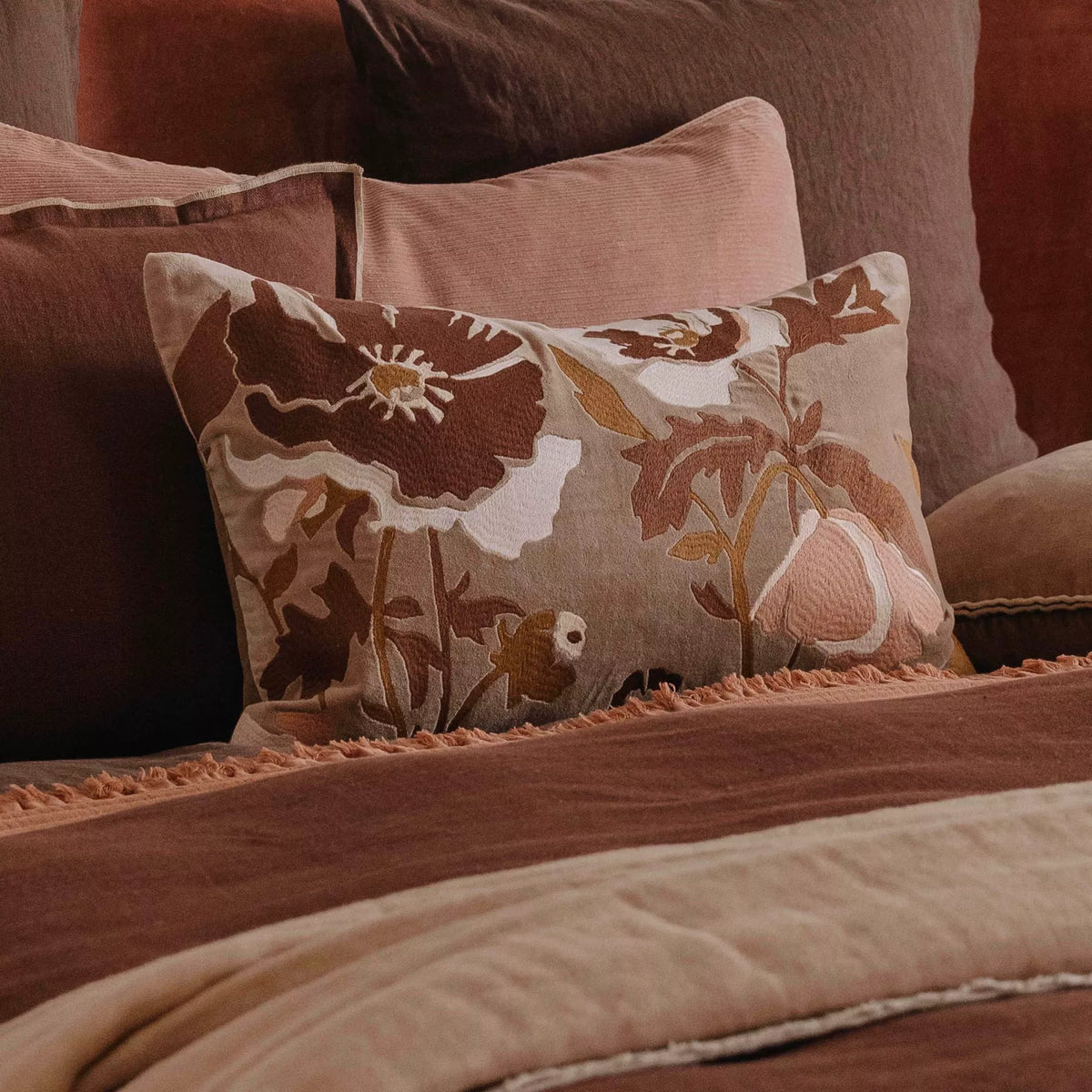 Bristol Natural Velvet Cushion