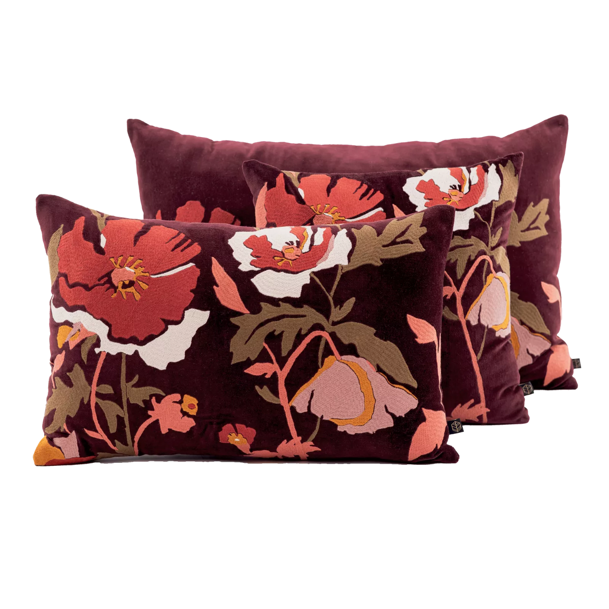 Bristol Burgundy Velvet Cushion 3 Sizes