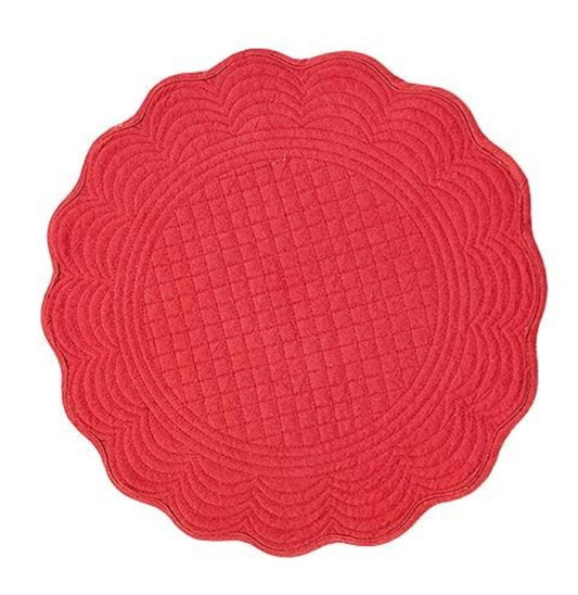 Red Scalloped Placemat