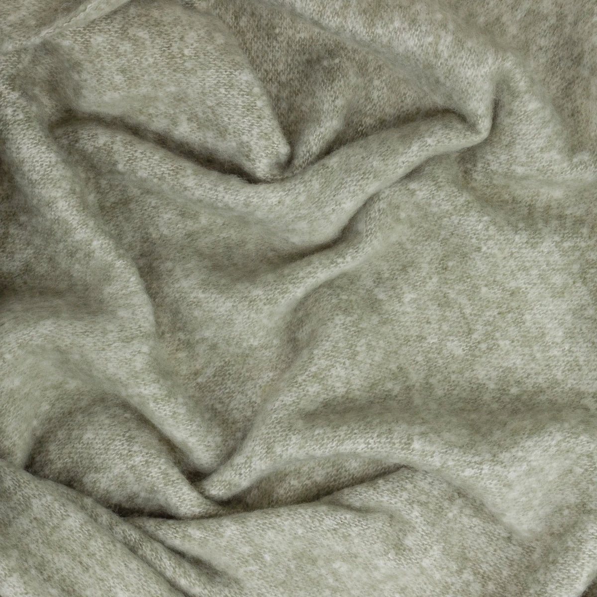 Soft Green Fringed Blanket