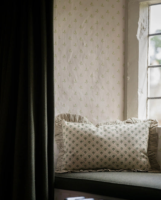 Forest Block Print Cushion