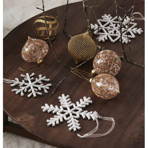 Christmas Brown Glass Baubles 3 Designs