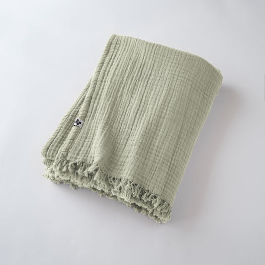 Gauze Pale Green Throw 2 Sizes