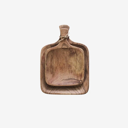 Pair of Acacia Wood Serving Boards