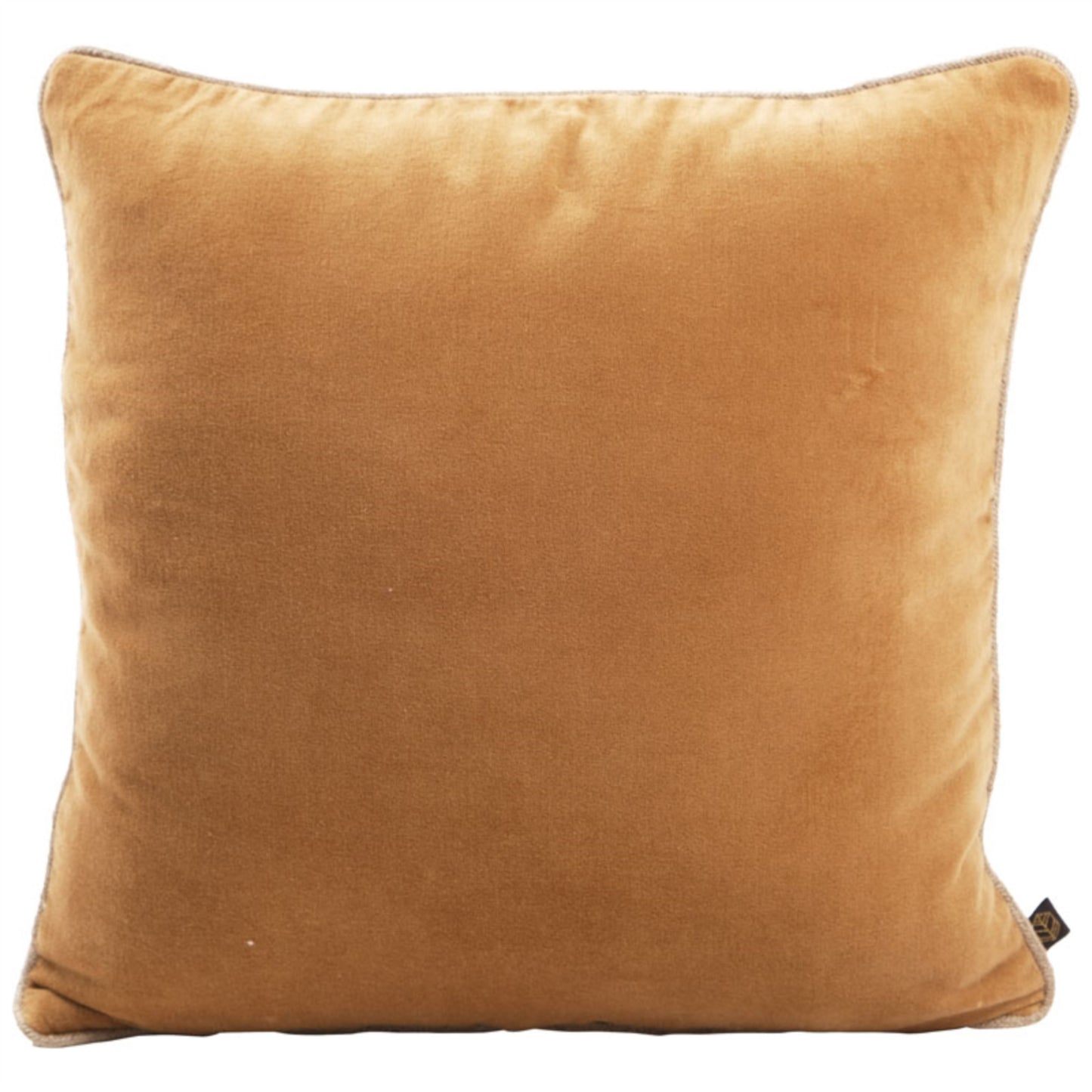 Cinnamon Piped Velvet Cushion