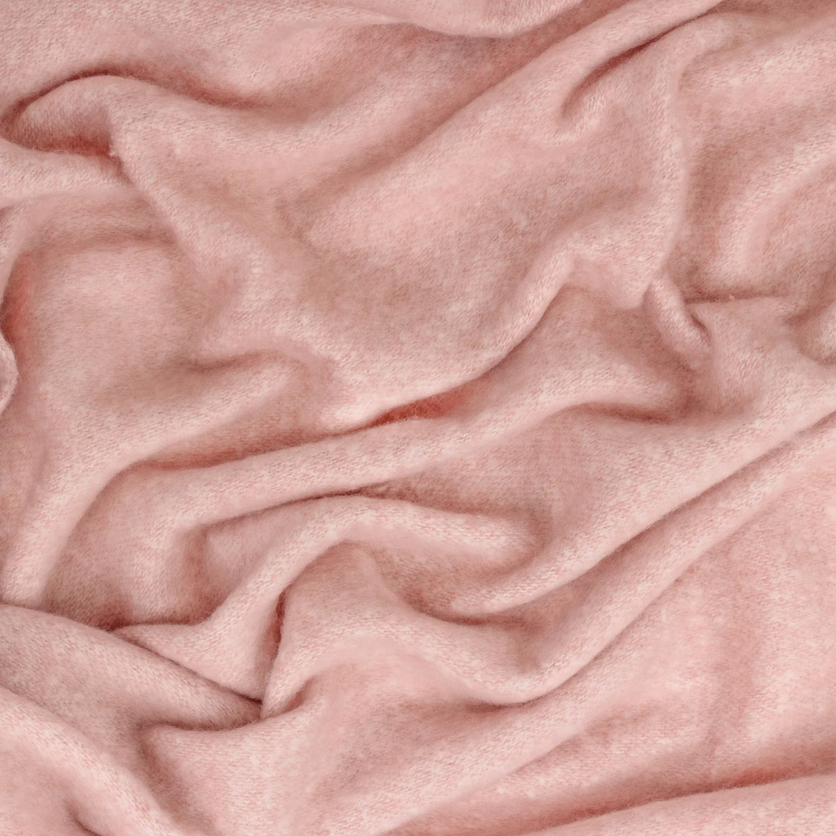 Soft Pink Fringed Blanket