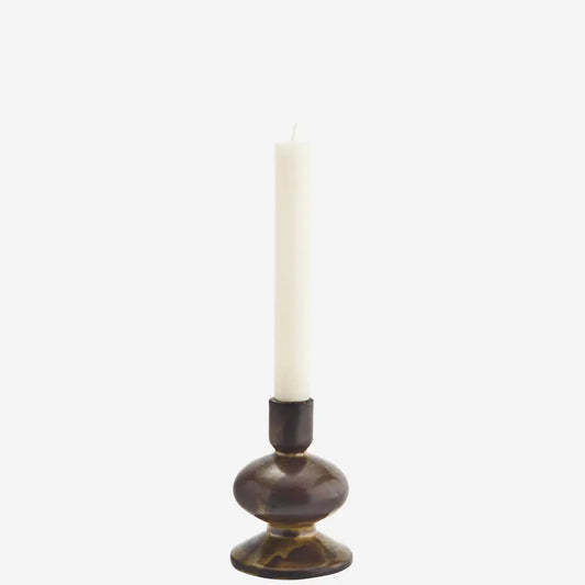 Brown Stoneware Candleholder