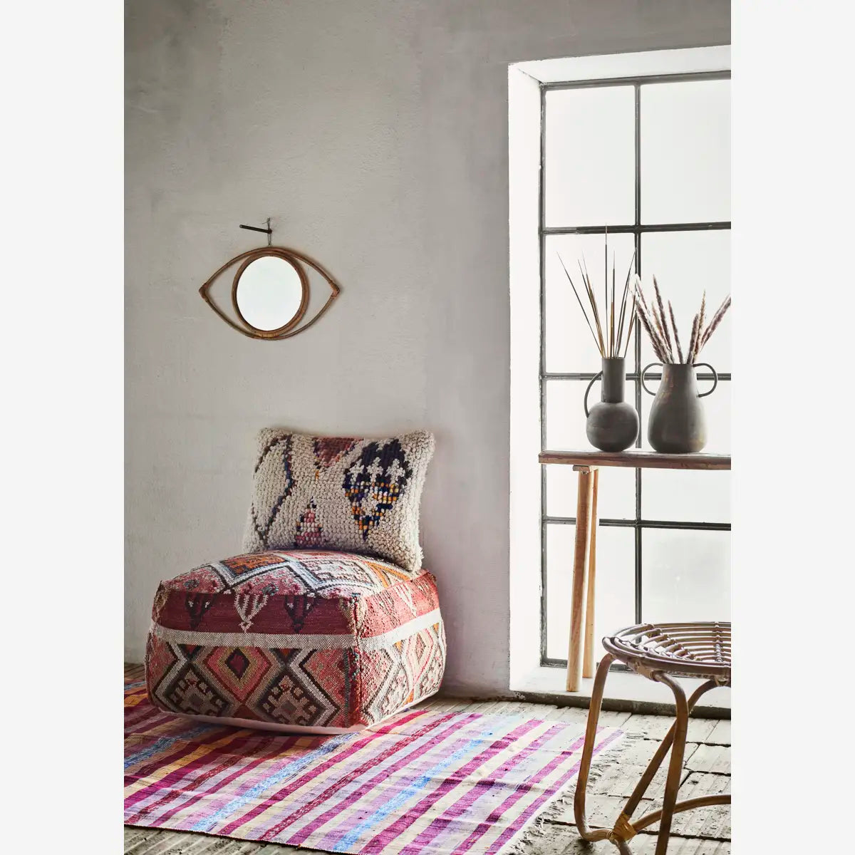 Handwoven Woollen Pouffe