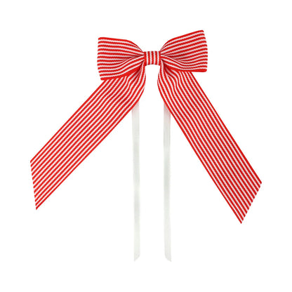 Christmas Red Stripe Bow