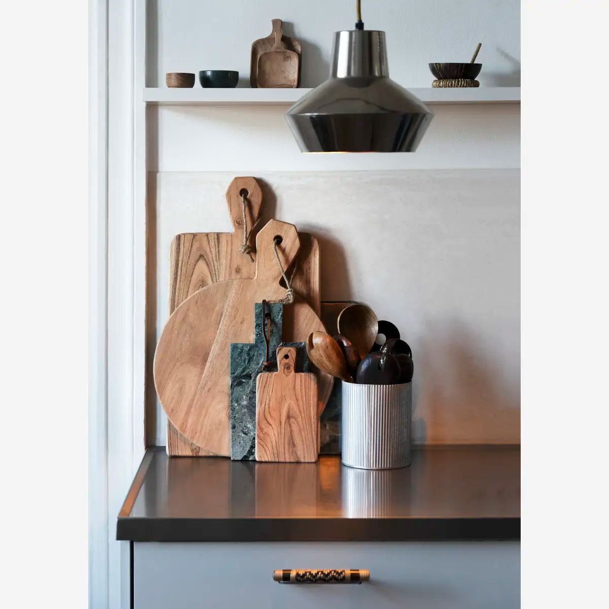 Pair of Acacia Wood Serving Boards