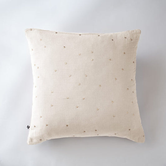 Muslin Spotty Pampas Cushion Cover