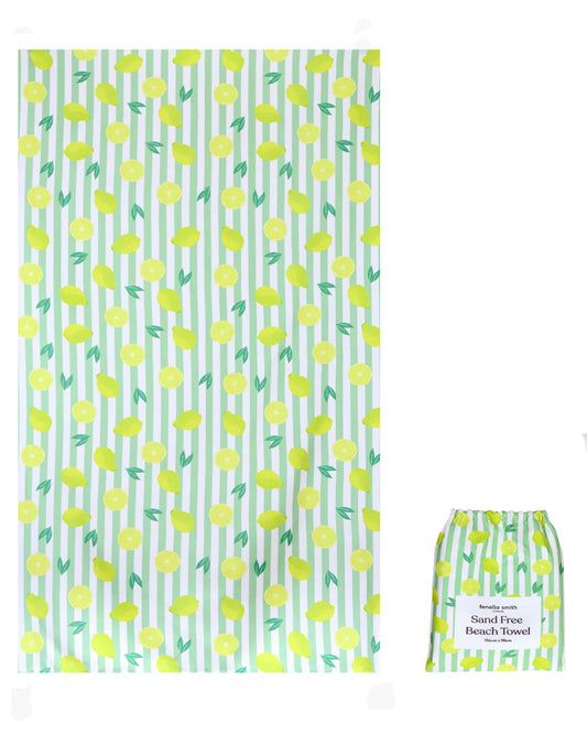 Lemons Sand Free Beach Towel