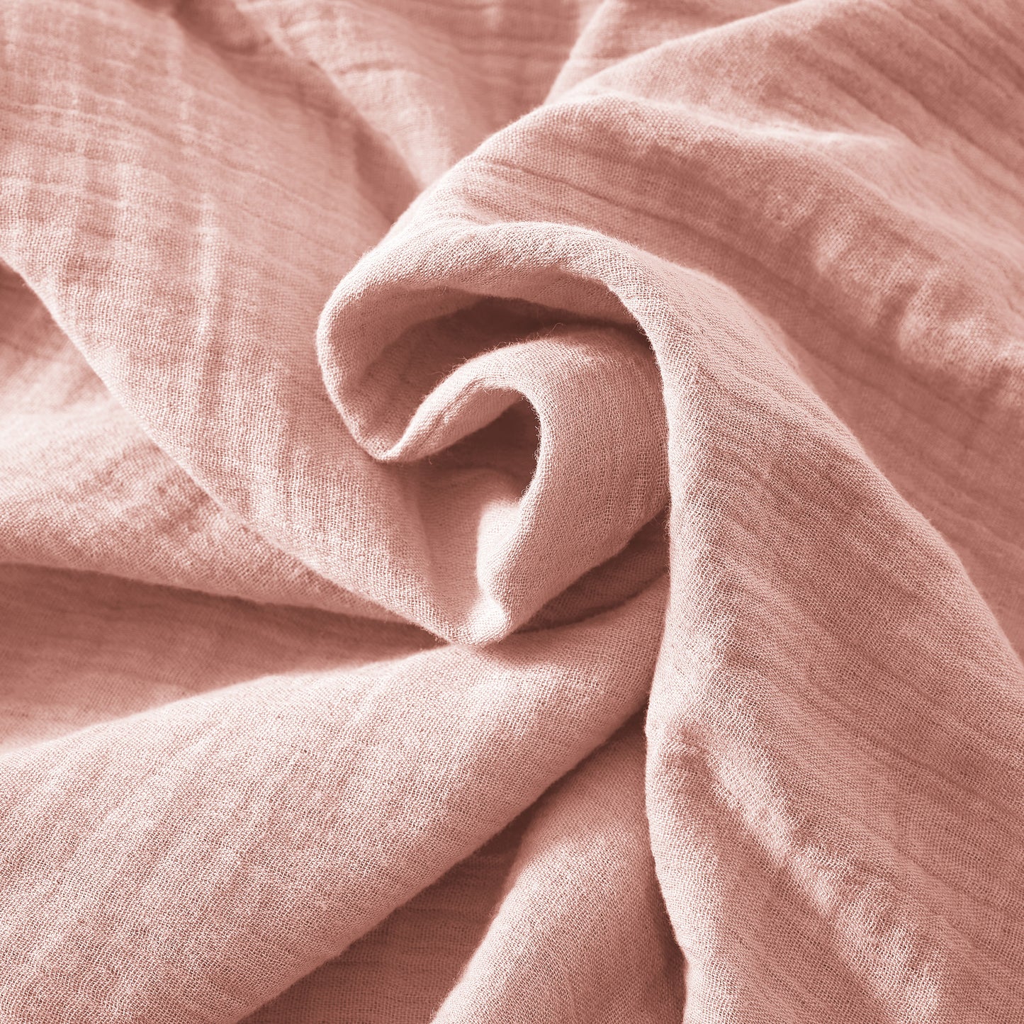 Muslin Peach Pink Cushion Cover