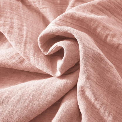 Muslin Peach Pink Cushion Cover