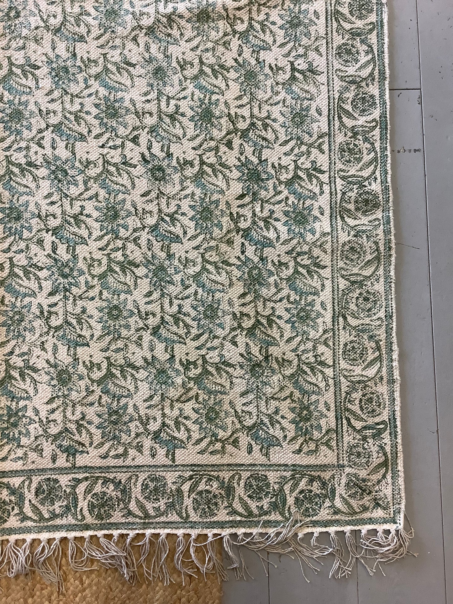 Seafoam Natural Printed Rug