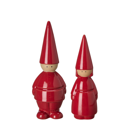 Christmas Stoneware Red Tomte 2 Sizes