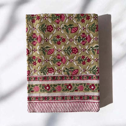 Autumn Blockprint Tablecloth & Napkins