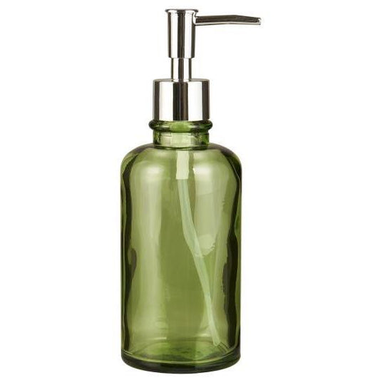 Green Glass Pump Dispenser
