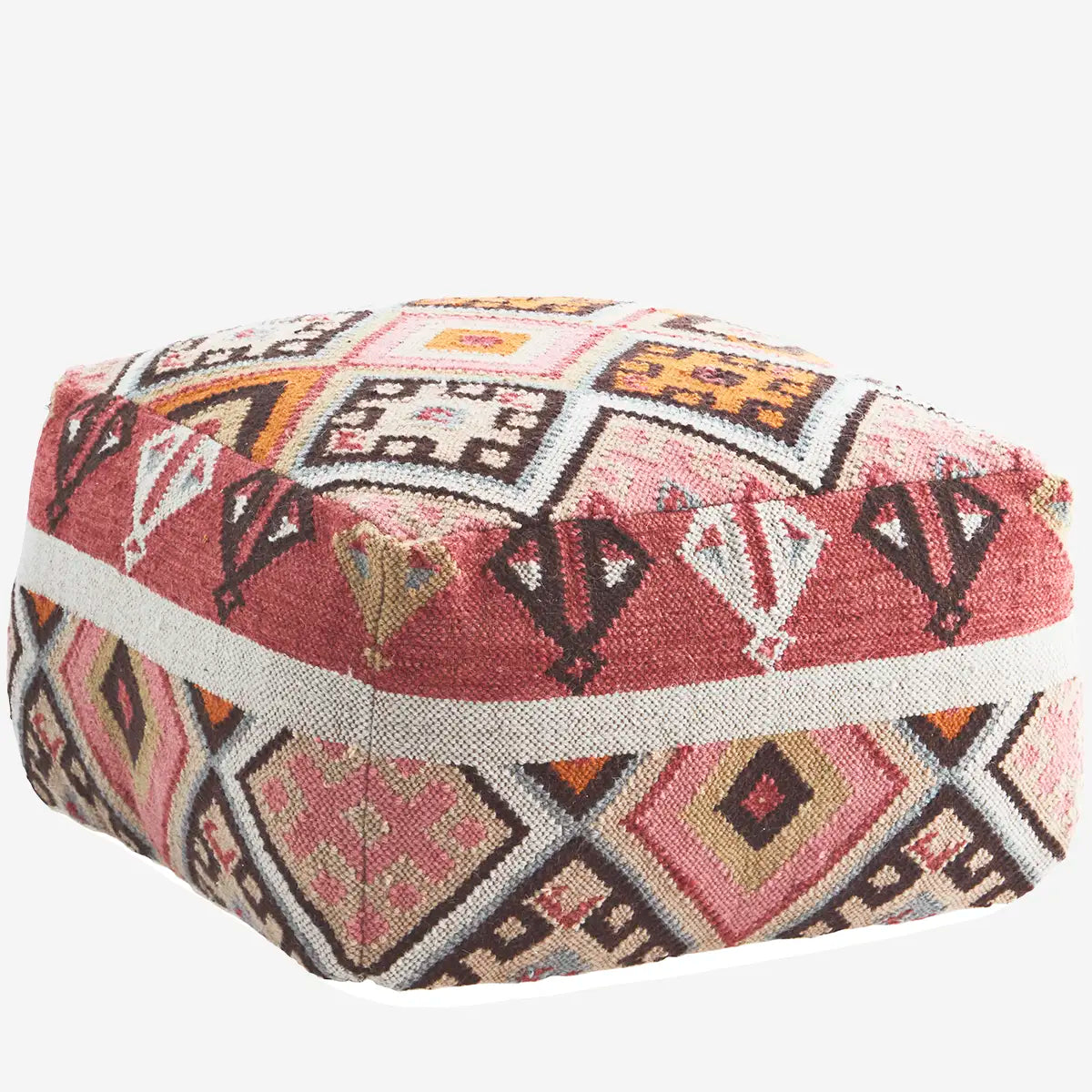 Handwoven Woollen Pouffe