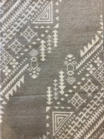 Grey Wool & Cotton Blend Rug