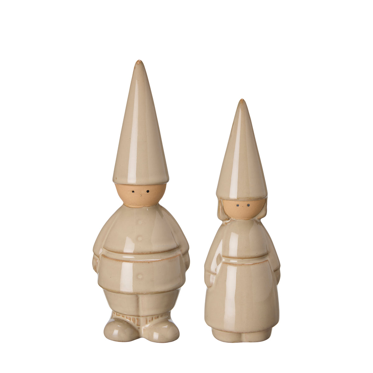 Christmas Stoneware Beige Tomte 2 Sizes