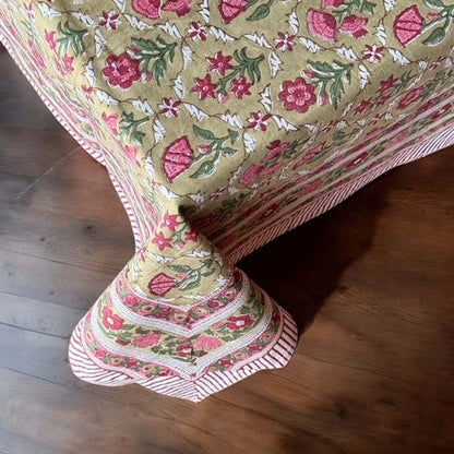Autumn Blockprint Tablecloth & Napkins