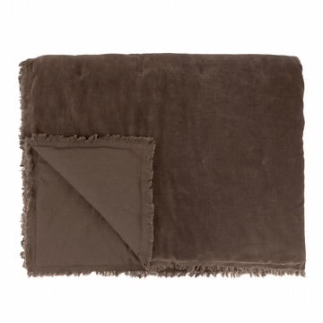 Chocolate Jaye Cotton Bedspread