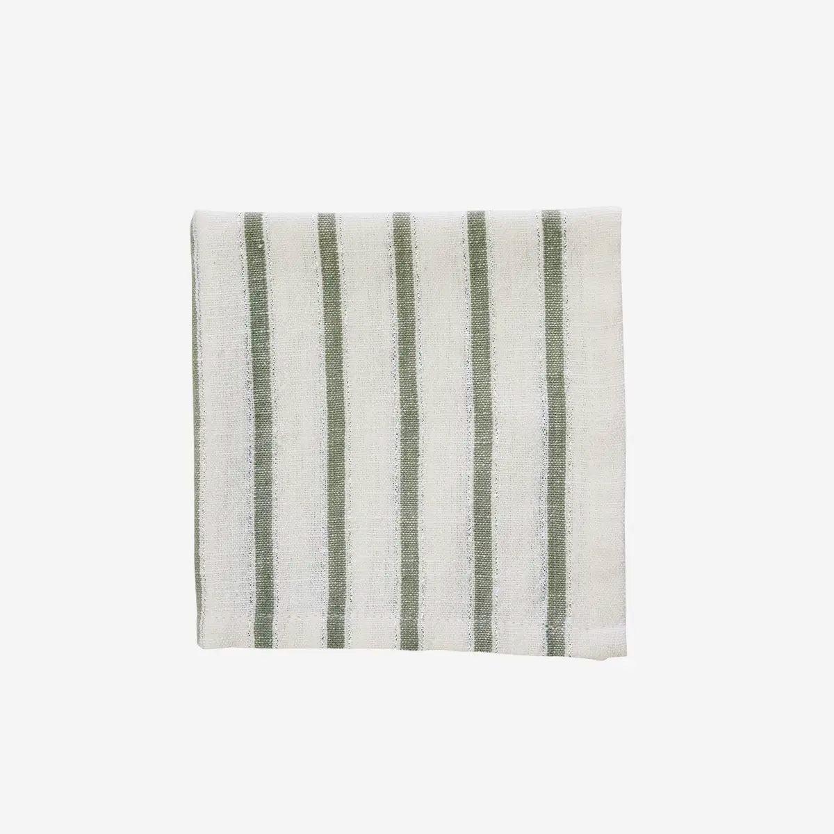 Sage Green Stripe Tablecloth & Napkins
