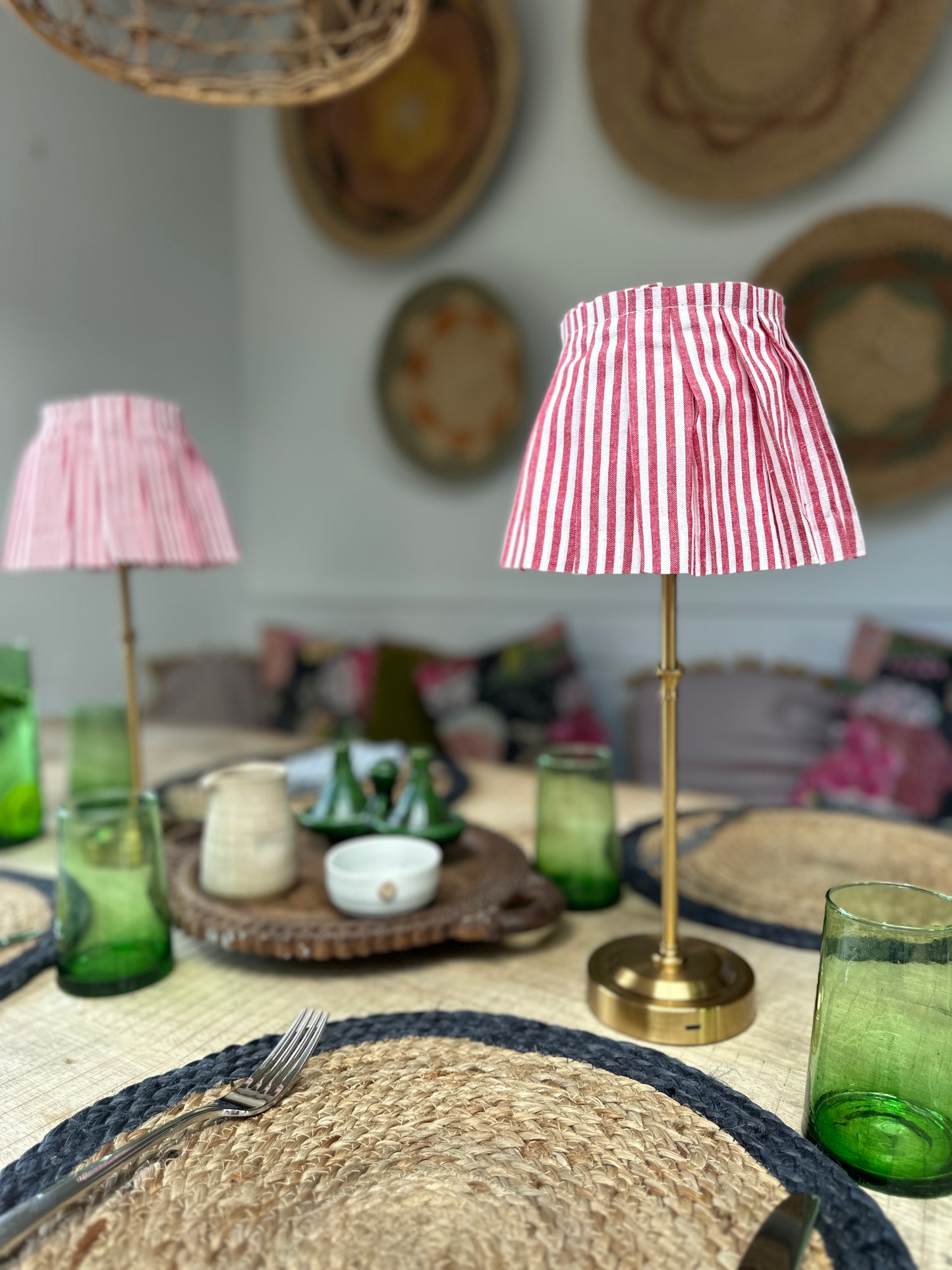 Rechargeable Brass Lamp & Skirts