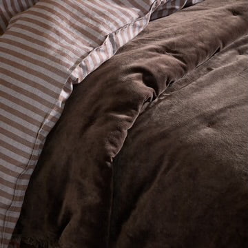 Chocolate Jaye Cotton Bedspread