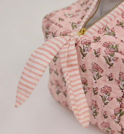 Pink Floral Wash Bags