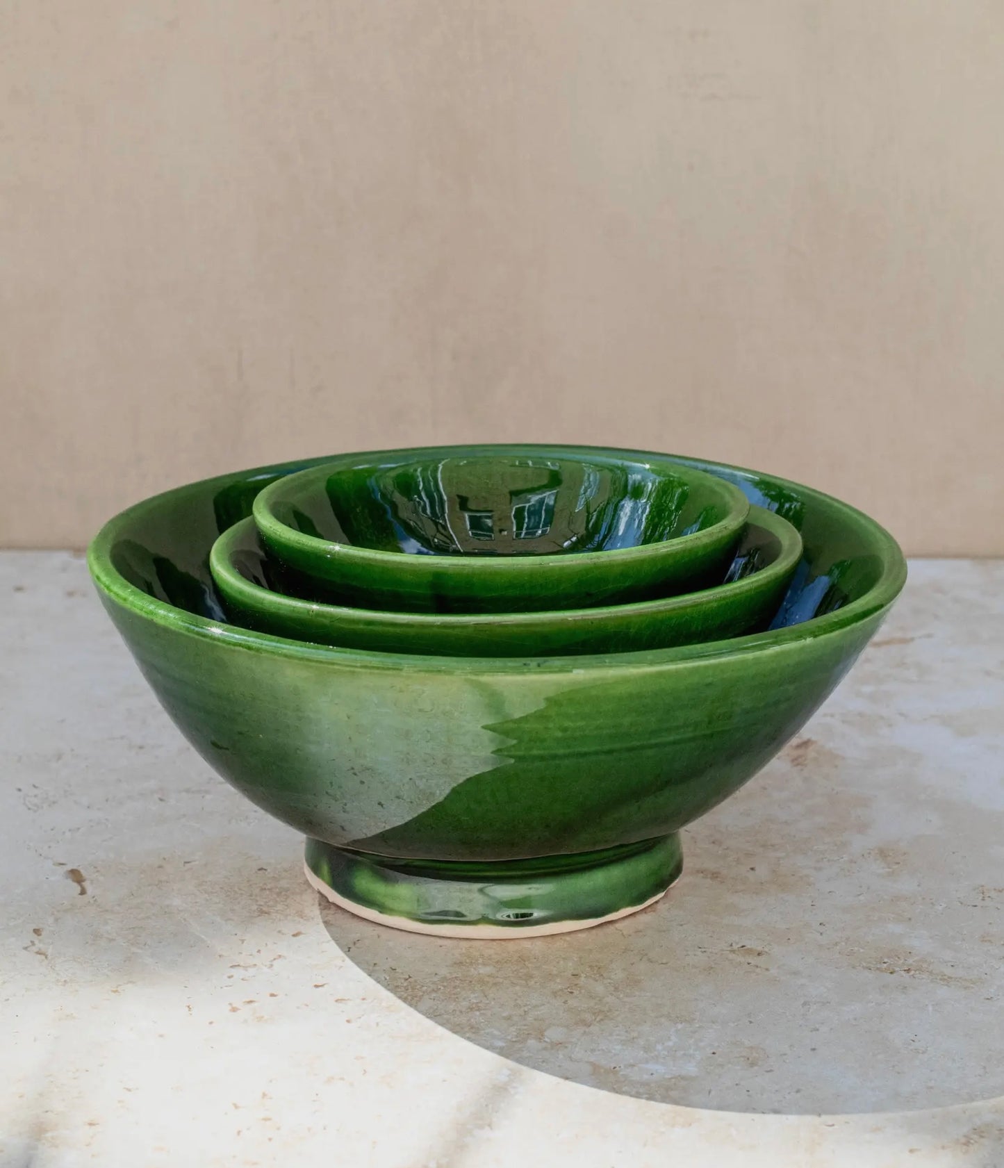 Souk Tazzeka Green Bowls  3 Sizes