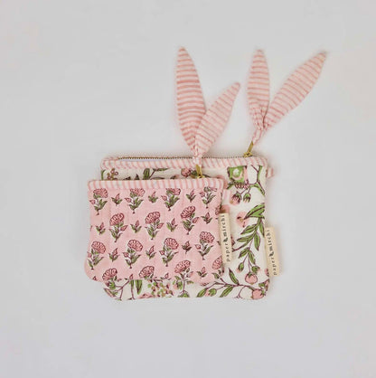 Pink Floral Wash Bags