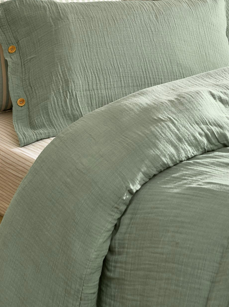 Eucalyptus Muslin Duvet Set