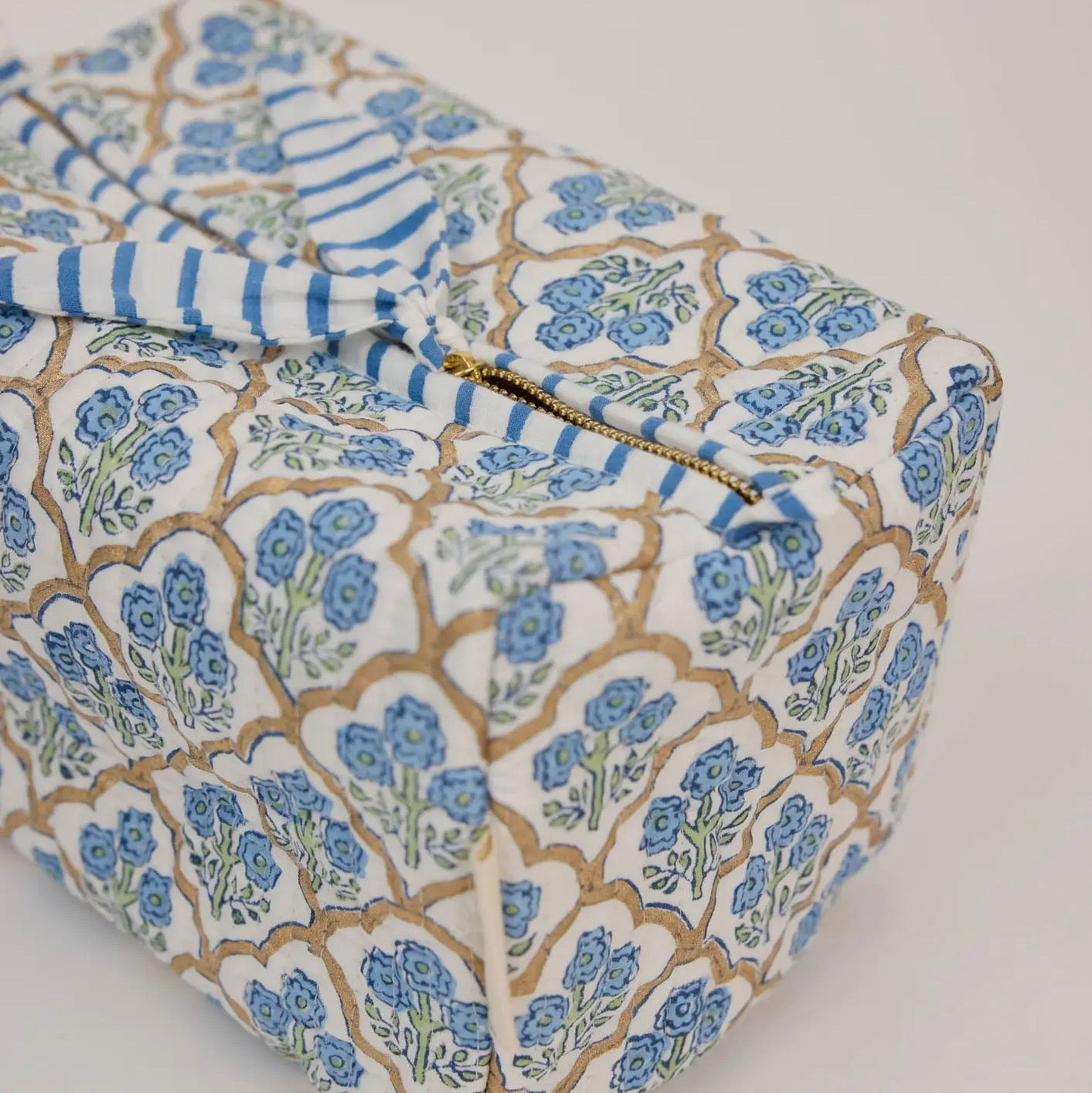 Blue Floral Wash Bags