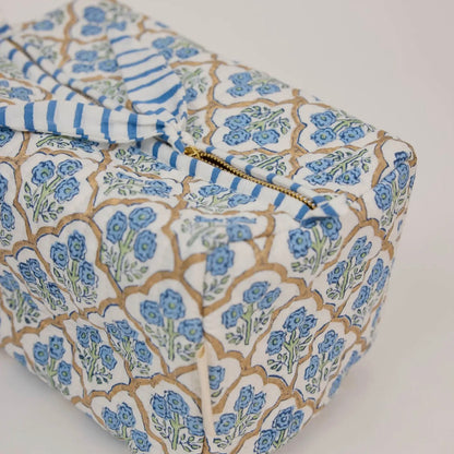 Blue Floral Wash Bags