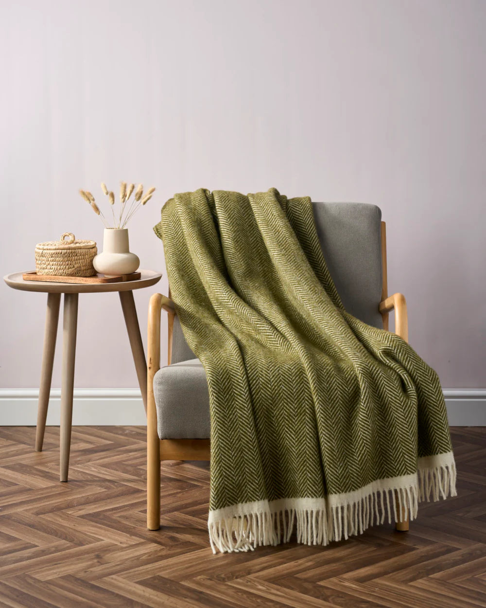 Olive Woollen Blanket 3 Sizes