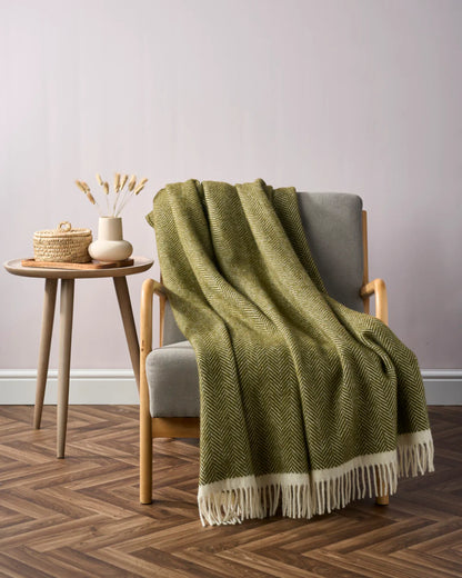 Olive Woollen Blanket 3 Sizes