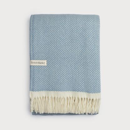 Harbour Blue Woollen Blanket 3 Sizes