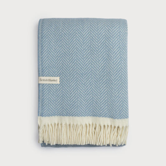 Harbour Blue Woollen Blanket 3 Sizes