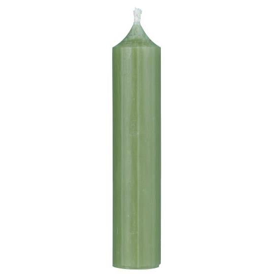 Short Dinner Candle Grass Green