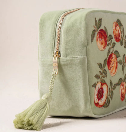 Elizabeth Scarlett Green Summer Peach Wash Bag